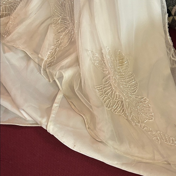 ASOS Beaded Wedding Dress | Kimono Sleeves | Boho Bridal Gown | size S-M (long) - Picture 12 of 16